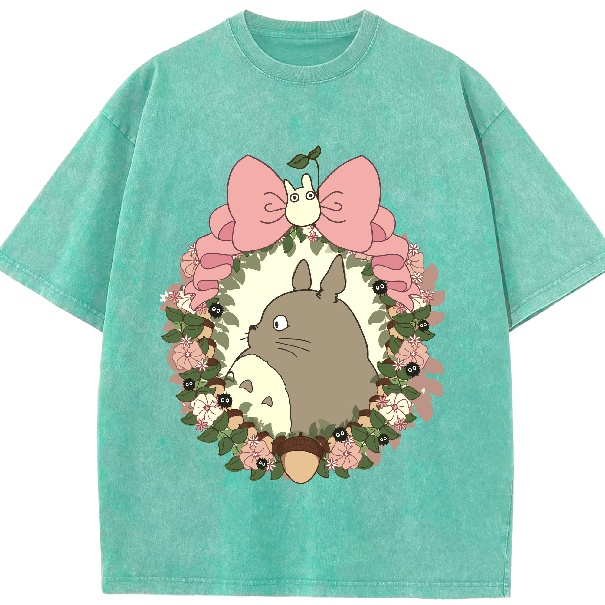 （画像用） となりのトトロ 草壁メイ 草壁サツキ My Neighbor Totoro Satsuki Kusakabe Mei Kusakabe 綿100% ヴィンテージ風 半袖Tシャツ（フロントプリント）